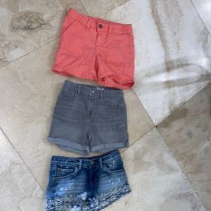 Girls Summer Shorts Bundle. Justice, Gap, and Levi’s.